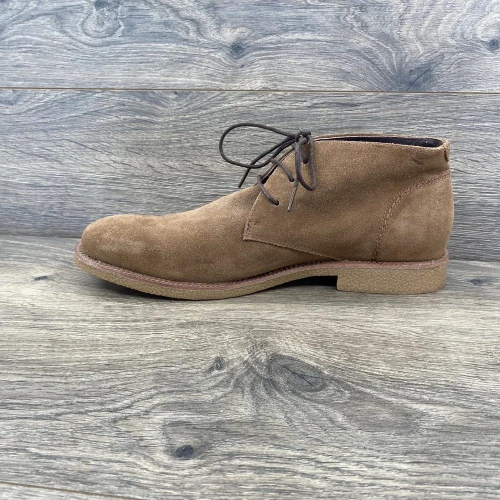 Floyd Desert Boots Mens 9.5 Brown Suede Lace Up Chukka Mid Top Shoes